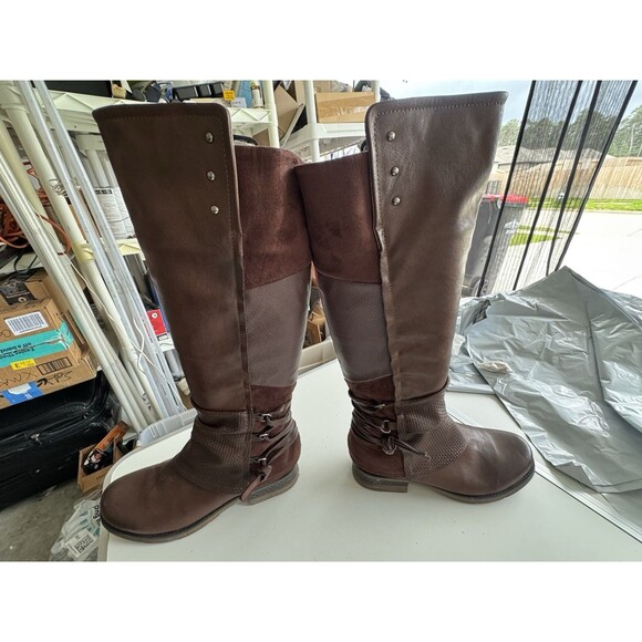 Patrizia Maxie knee high Tall Riding  boots shoe size 10M Brown - Picture 6 of 8